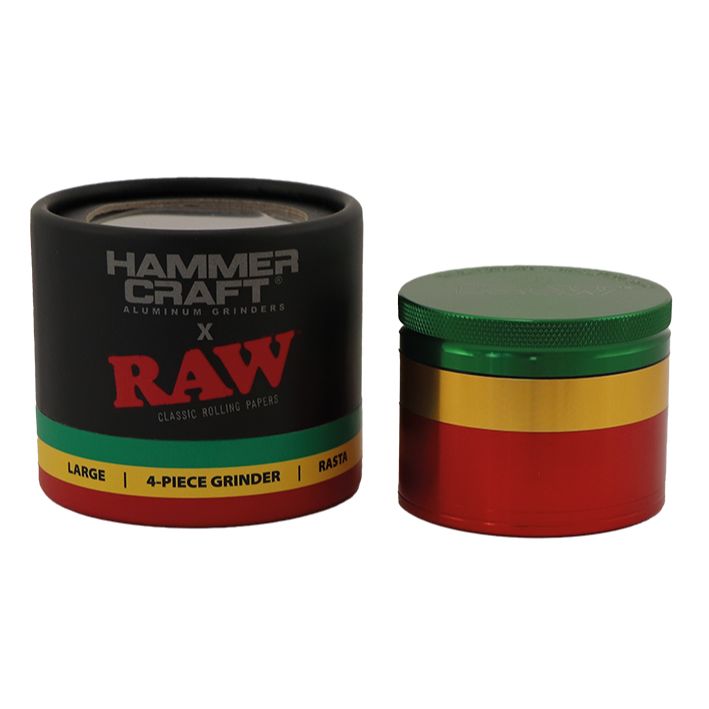 RAW Hammer Craft grande in alluminio Grinder 4 parti - 60 mm