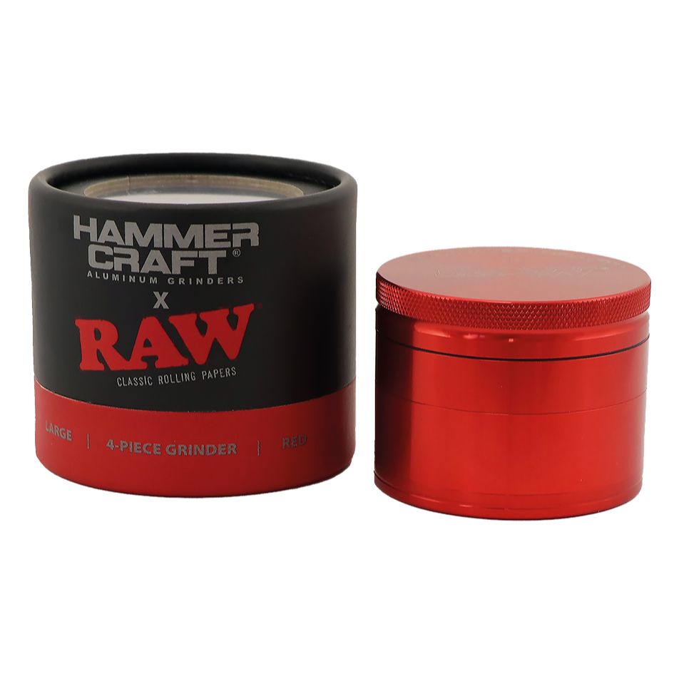RAW Hammer Craft grande in alluminio Grinder 4 parti - 60 mm