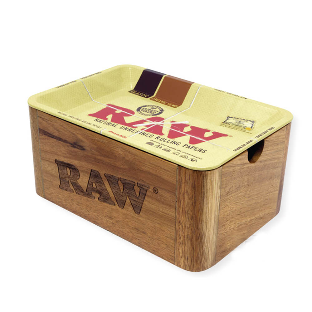 RAW Cache Box Mini Vassoio + Scatola di Legno