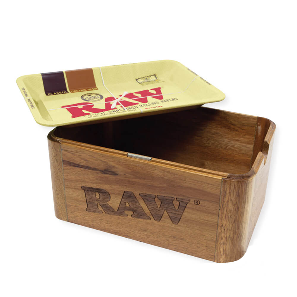 RAW Cache Box Mini Vassoio + Scatola di Legno