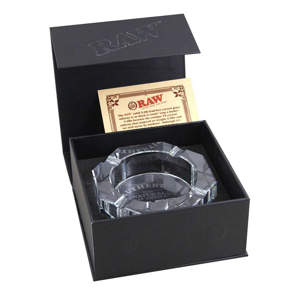 Posacenere in cristallo senza piombo RAW + confezione regalo