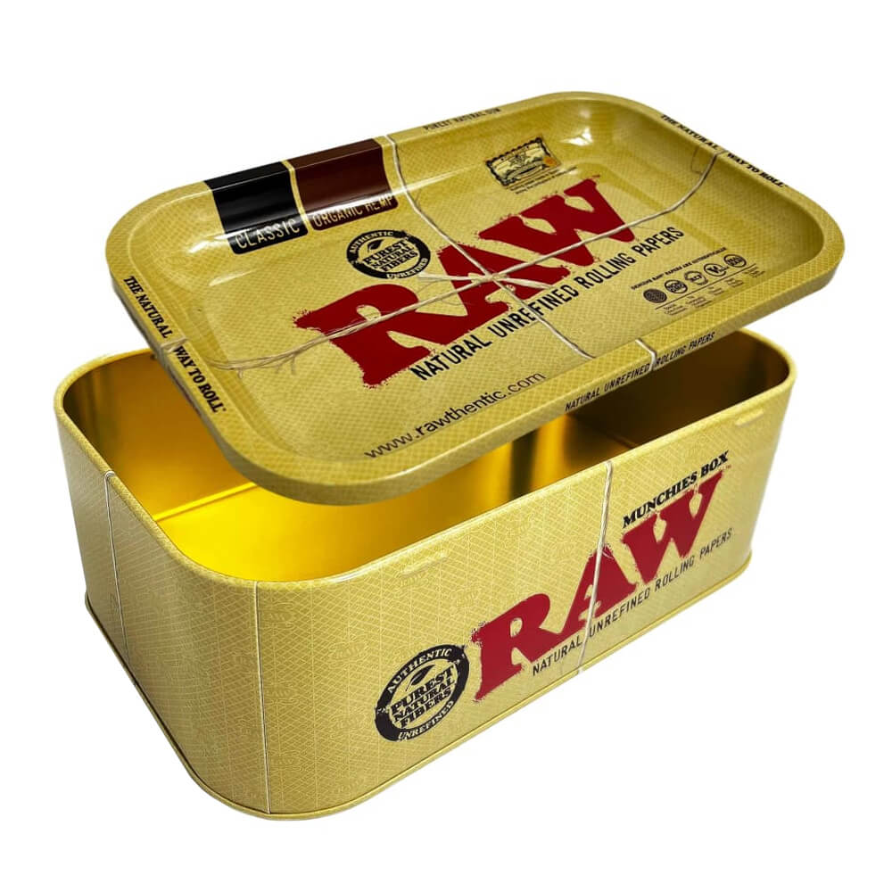 Vassoio in metallo RAW Munchies Box con contenitore