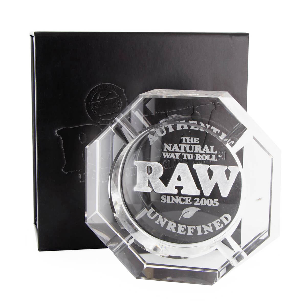 Posacenere in cristallo senza piombo RAW + confezione regalo